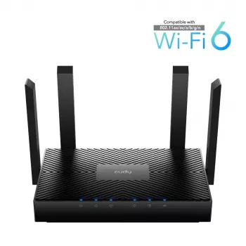Cudy WR3000 belaidis maršrutizatorius Gigabit Ethernet dviejų juostų (2,4 GHz / 5 GHz) Juodas