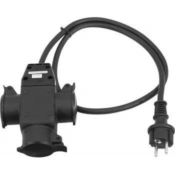 Prailginimo laidas EUROLITE 30247014 — 1 m, 3 lizdai, 3×1,5 mm²