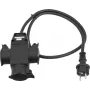 Prailginimo laidas EUROLITE 30247014 — 1 m, 3 lizdai, 3×1,5 mm²