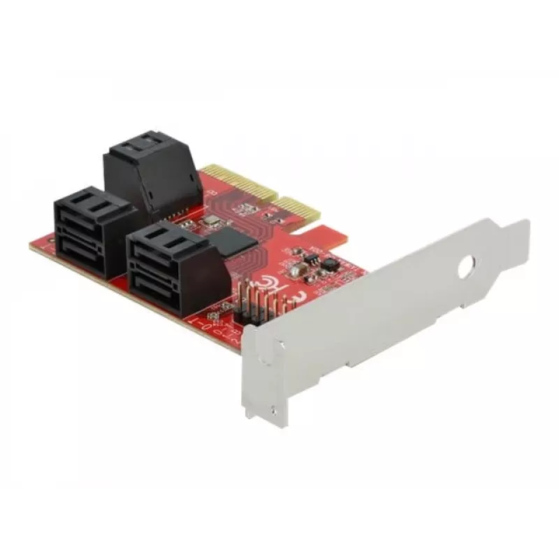 DeLOCK 6 prievadų SATA PCI Express x4 kortelė Low Profile