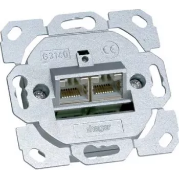Hager G3140 duomenų lizdas Cat.6a 2 krypčių 8/8 kontaktų (G3140)