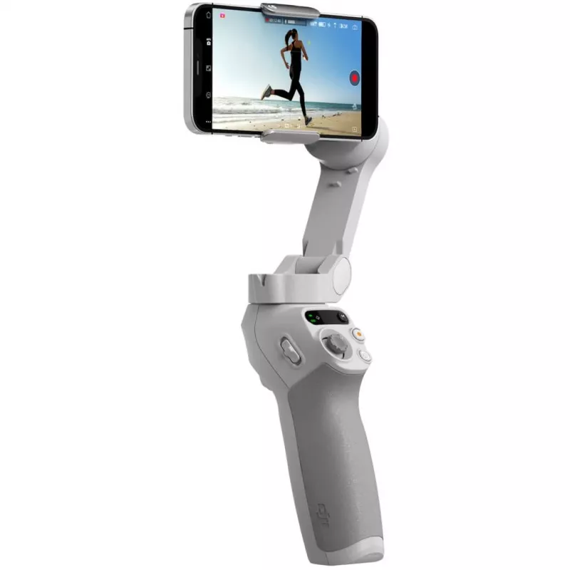 DJI OM SE gimbal pilkas Bluetooth su laikikliu telefonui ir dėklu, maks. apkrova 290 g