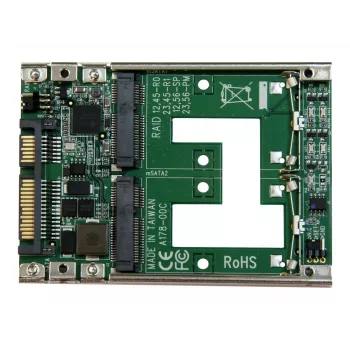 StarTech.com Dvigubas mSATA SSD į 2,5 colio SATA RAID adapteris