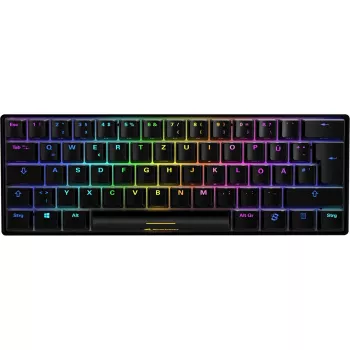 Sharkoon SKILLER SGK50 S4 klaviatūra žaidimams USB QWERTZ vokiška juoda