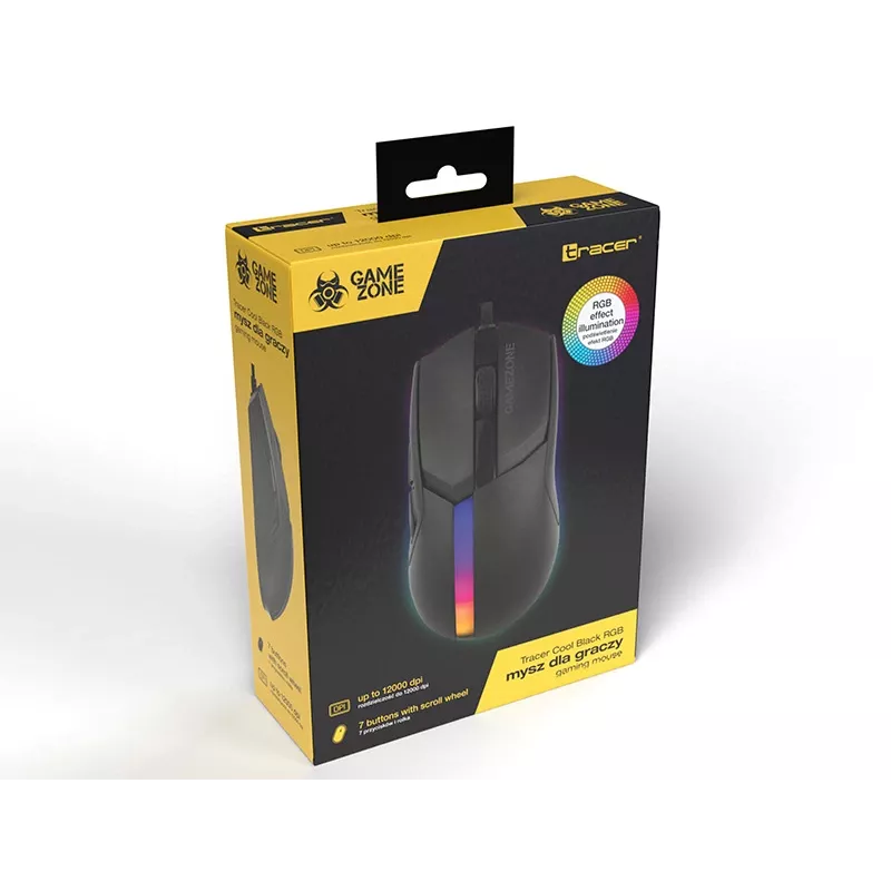 Pelytė TRACER 47416 Gamezone Cool Black RGB USB