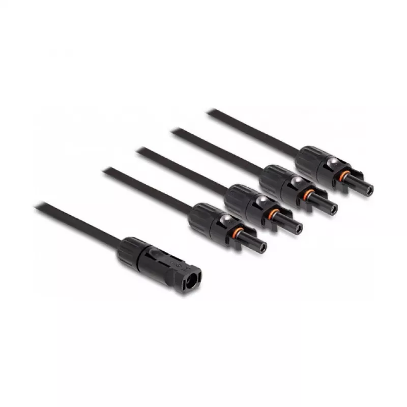 Kabelio šakotuvas DeLOCK DL4 Solar Splitter Cable 1 x kištukas į 4 x lizdai 50 cm juodas