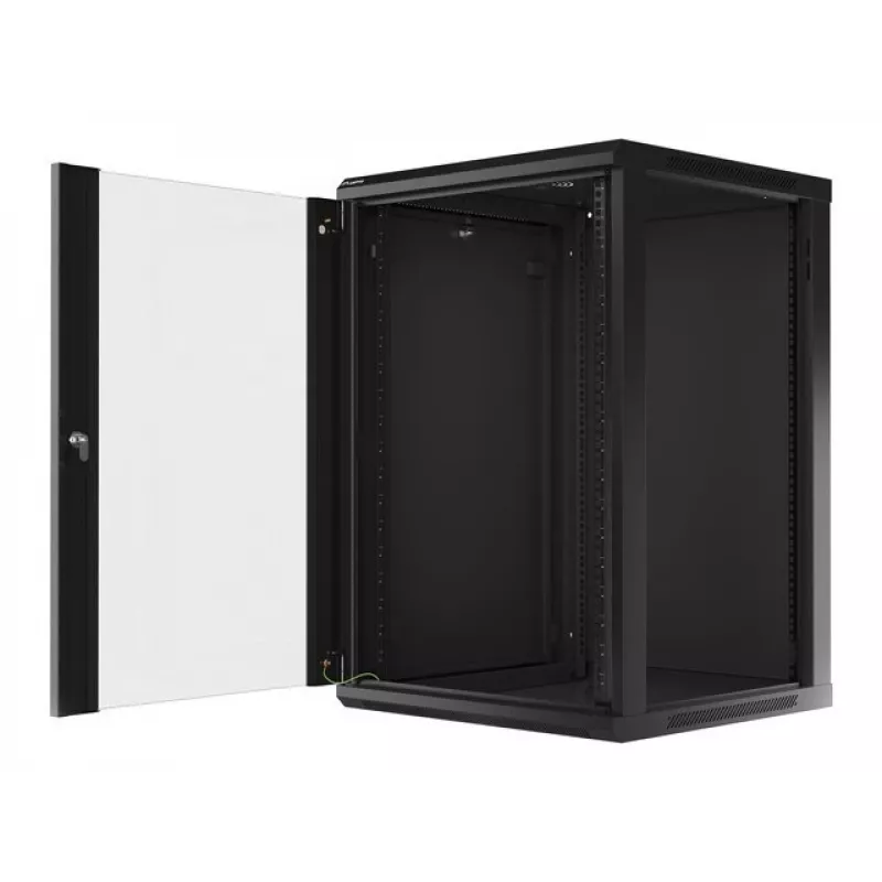 Sieninis stovas LANBERG WF01-6618-10B, 18U, 600×600×907 mm, juodas, 60 kg