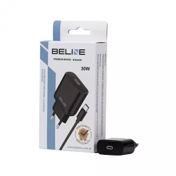 Beline Beli02176 30W USB-C įkroviklis su USB-C laidu, juodas