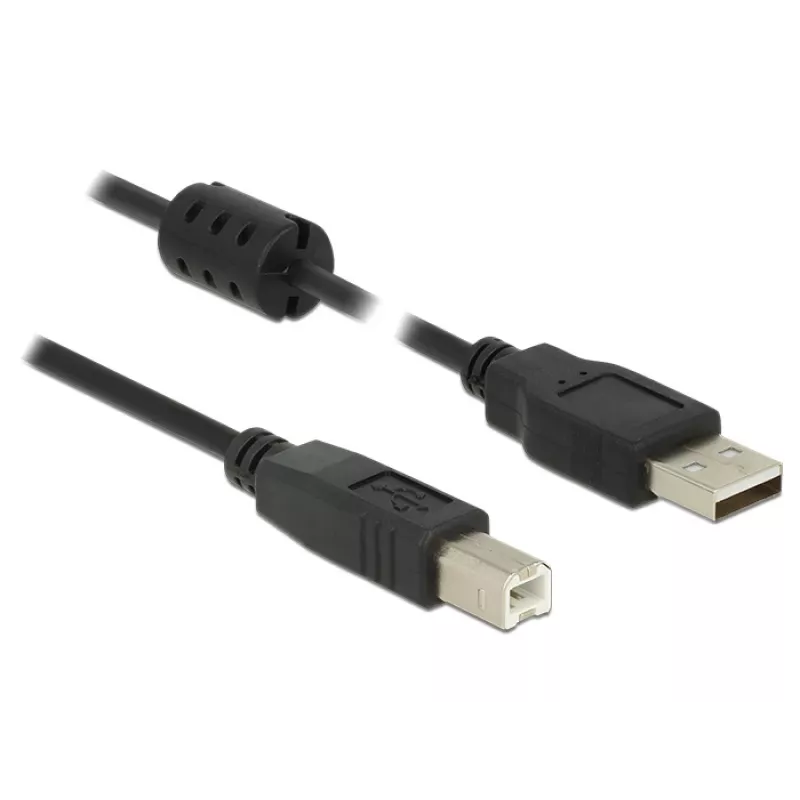 USB kabelis DeLOCK 0,5 m USB 2.0-A USB 2.0-B juodas