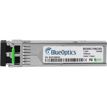 Suderinamas HPE X120 JD103A BlueOptics© BO05C156C0D SFP siųstuvas-imtuvas, LC-Duplex, 1000BASE-ZX, vienmodis šviesolaidis, 1550nm, 100KM, DDM, 0°C/+70°C (JD103A-BO)