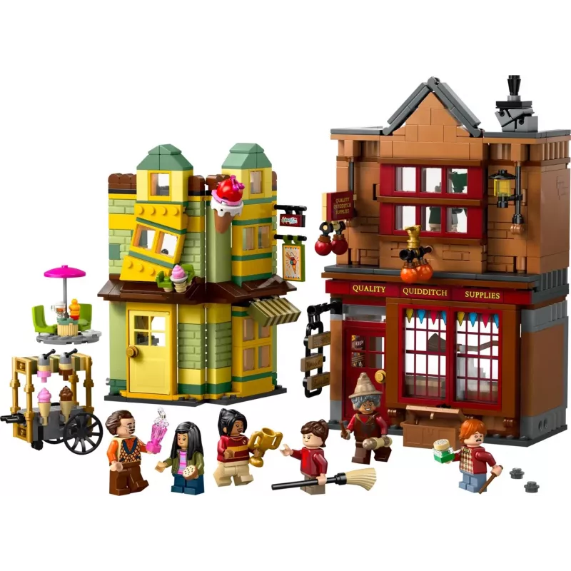 LEGO Harry Potter 76452 „Quidditch Supplies“ ledų kiosko mini konstruktorius, 795 dalių, 6 minifigūrėlės, nuo 8 m.