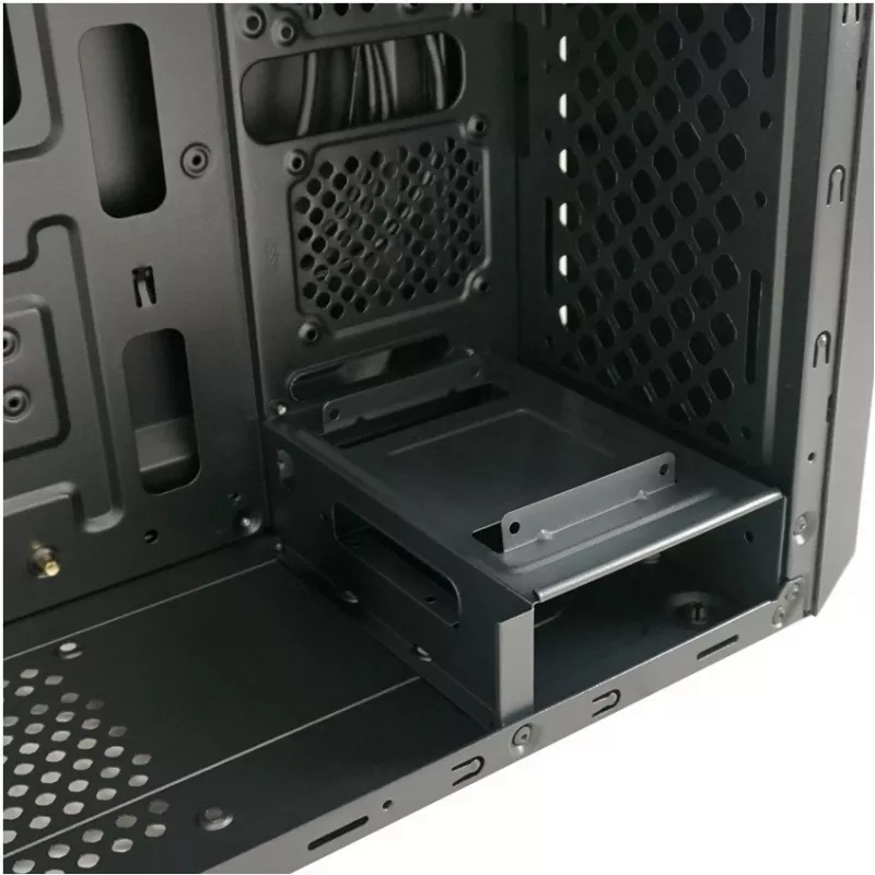 LC Power Classic 7040B - MDT korpusas - ATX - be maitinimo šaltinio - Juoda, šlifuotas aliuminis / Juoda - USB/Garsas