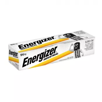 Energizer 9V PP3 pramoninės šarminės baterijos, 12 vnt. pakuotė