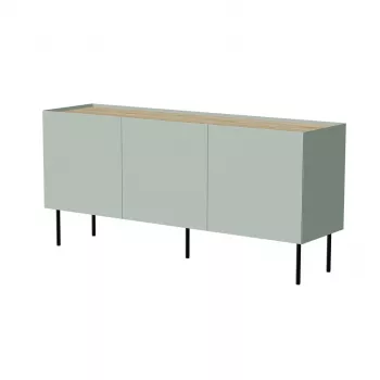 Komoda cama meble FELLINI 150×40×70 cm, alyvuogė su aliejumi padengtu ąžuoliniu viršumi, MDF rėmas
