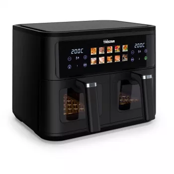 Karšto oro gruzdintuvė Tristar FR-9075 Double 9 L, 2500 W, jutiklinis valdymas, LCD, juoda, 60 °C min