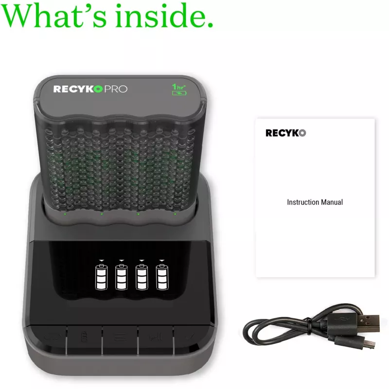 GP ReCyko Pro P461 AA/AAA baterijų kroviklis su D461 dokovimo stotele