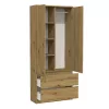 Topeshop SZAFA MALWA ART bedroom wardrobe/closet 5 shelves 2 durelės(s) ąžuolas