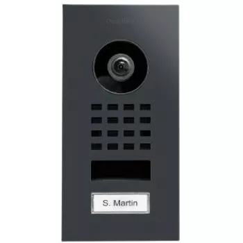 Po sieną montuojamas IP vaizdo domofonas DoorBird D1101V — RAL 7016