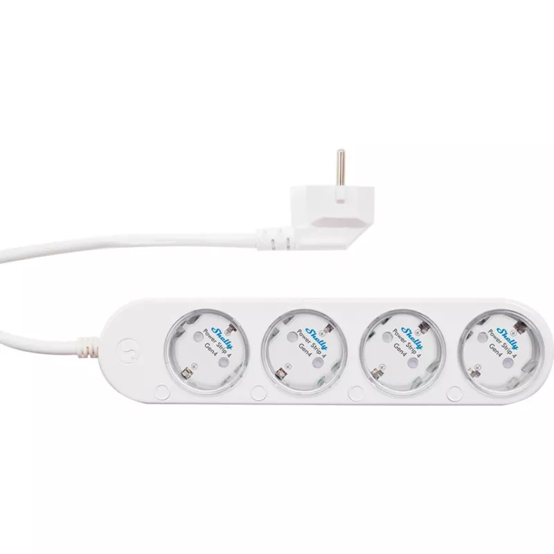 Išmanusis 12A Shelly Power Strip 4 Gen4 Zigbee/Matter maitinimo blokas