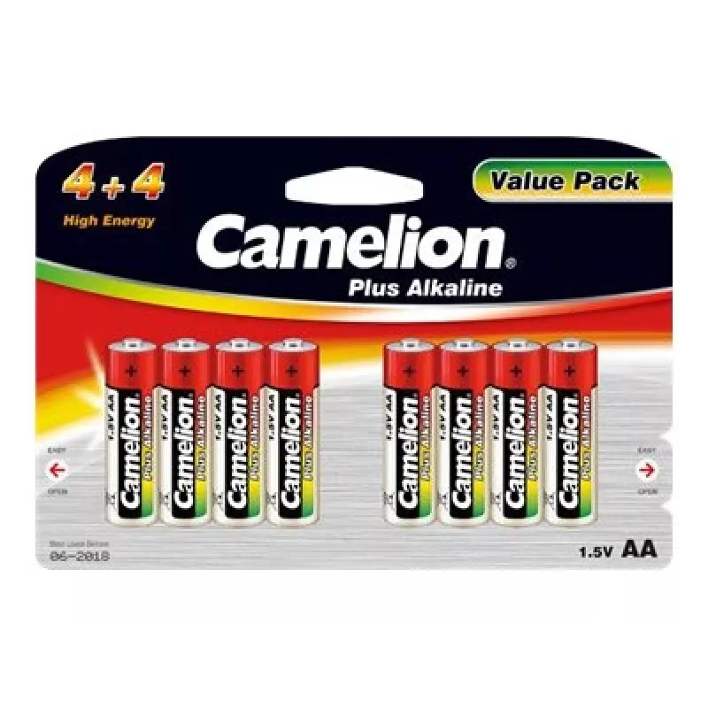 Šarminės baterijos CAMELION AA LR6 Plus, 8 vnt., AA (LR6)