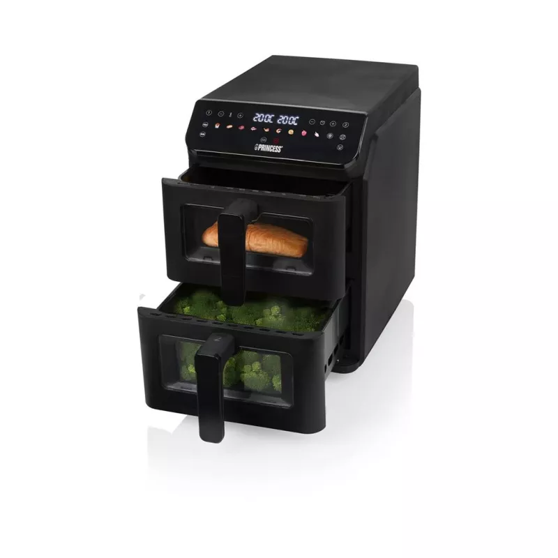 Princess Double Stack Airfryer 182490 | Dvigubas oro gruzdintuvas 11,2 L, 3000 W, juodas