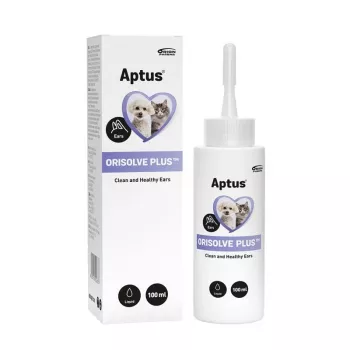 APTUS Orisolve Plus – ausų valymo tirpalas šunims ir katėms – 100 ml