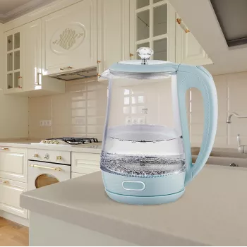 Elektrinis virdulys Maestro MR 052 BL – 1,7 L, 2200 W, permatomas baltas, 360° pagrindas, paslėptas kaitinimo elementas