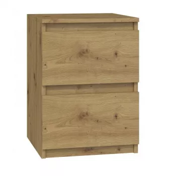 Nakties staliukas Top e Shop M2 ARTISAN, 2 stalčiai, ąžuolo medžio efektas, 300×300×400 mm