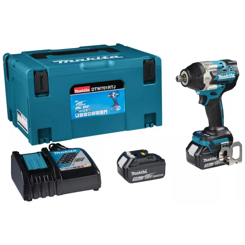 Makita DTW701RTJ akumuliatorinis smūginis suktuvas 1000 aps./min. Juoda, Mėlyna