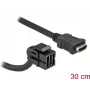 HDMI kištukas moteriškas su kabeliu juodas DeLOCK 86853