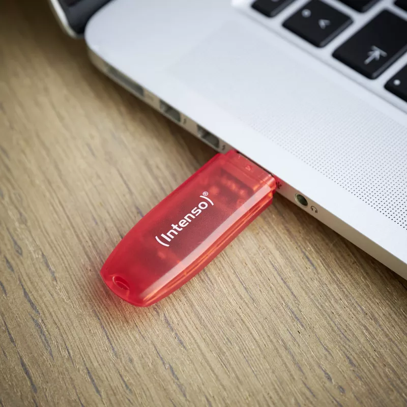 USB atmintukas Intenso 128 GB USB Type-A 2.0 Raudonas permatomas