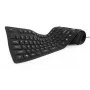 Silicone klaviatūra Gembird KB-109F-B juoda USB+PS/2