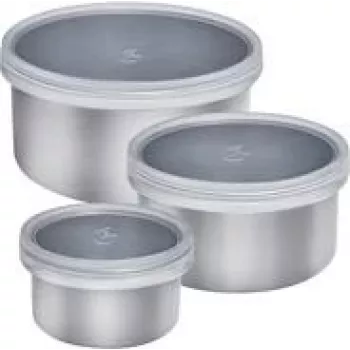 Maisto laikymo indų rinkinys Lurch 240885 – 3 vnt., po 0,4 l, sidabrinės spalvos