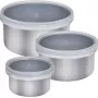 Maisto laikymo indų rinkinys Lurch 240885 – 3 vnt., po 0,4 l, sidabrinės spalvos