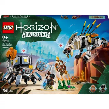 LEGO rinkinys Horizon Adventures 77037 – Aloy ir Varl prieš Shell-Walker ir Sawtooth, 768 detalių, 2 minifigūrėlės