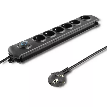 Apsauginis filtras Qoltec 50172 Juodas 6 AC lizdai 230V 5m