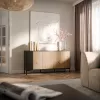 Komoda Cama Meble MERCI 151 x 40 x 74 cm – juoda / artisan ąžuolas, medžio drožlių plokštė