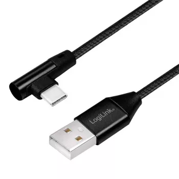LogiLink CU0137 USB 2.0 laidas, USB A – USB C, 0,3 m, juodas