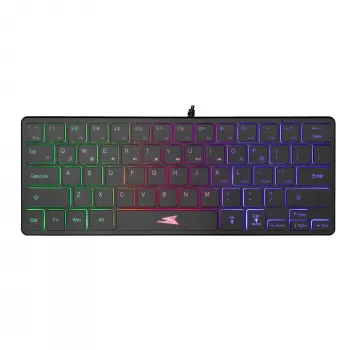 Membraninė klaviatūra Baracuda Seahorse Black SEAHORSE-B, 64 klavišai, Rainbow apšvietimas