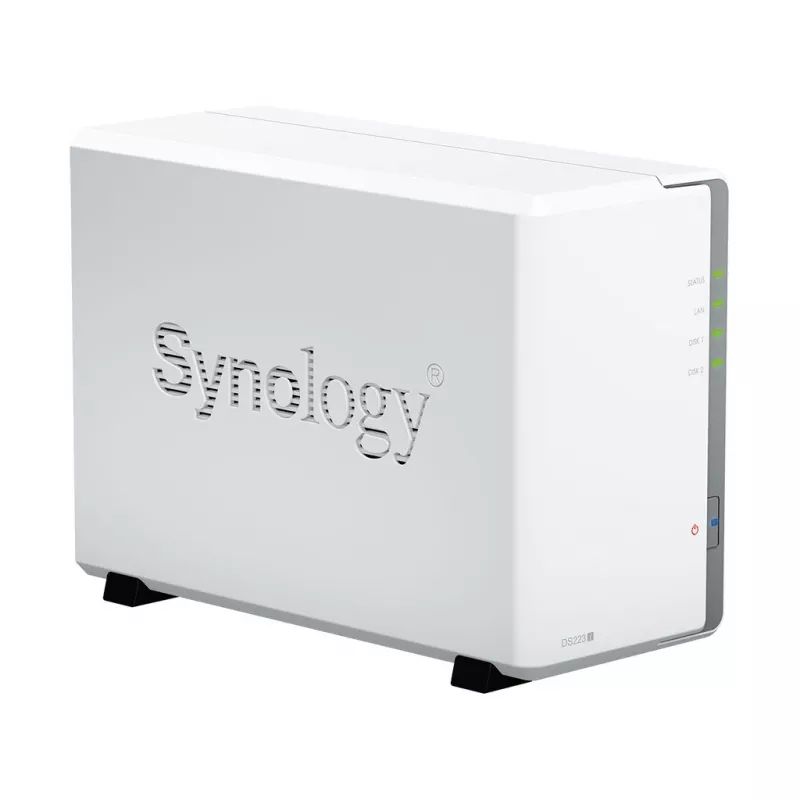Synology DiskStation DS223J NAS / saugojimo serveris, stalinis, Realtek RTD1619B, 1 GB DDR4, DiskStation Manager, baltas