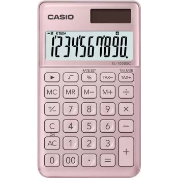 Skaičiuotuvas Casio SL-1000SC-PK Kišeninis Pagrindinis Rožinis