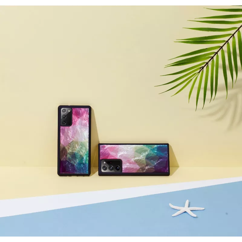 Apsauginis dėklas iKins Samsung Galaxy Note 20 Ultra – vandens gėlių raštas, juodas
