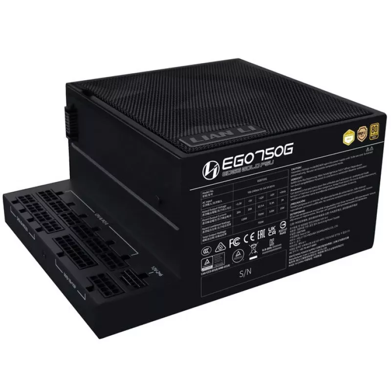 Maitinimo blokas LIAN LI EDGE GOLD 750 — 750 W, 80 PLUS Gold, aktyvus PFC