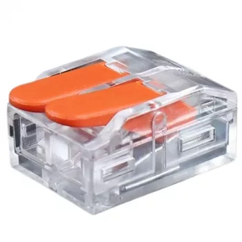 Hismart EL240449 – Universalus užspaudžiamasis laidų jungiklis, 2x 0,5-6,0 mm², 41 A, 450 V, 20 vnt.