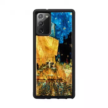 Apsauginis dėklas iKins Samsung Galaxy Note 20, juodas „Cafe Terrace“