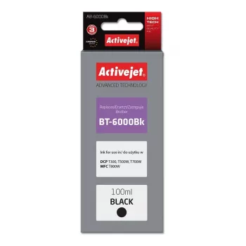 Activejet AB-6000Bk rašalo buteliukas (pakaitalas Brother BT-6000BK; Supreme; 100 ml; juoda)