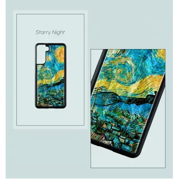 Apsauginis dėklas iKins, skirtas Samsung Galaxy S21+, žvaigždėto nakties juoda