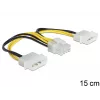 Vidinis maitinimo laidas DeLOCK 83410 0,15 m EPS 8-pin – Molex 3-pin