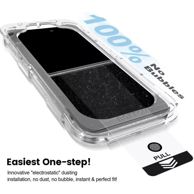 NEVOGLASS, apsauginis stiklas skaidrus, iPhone 17 Air, su Easy App