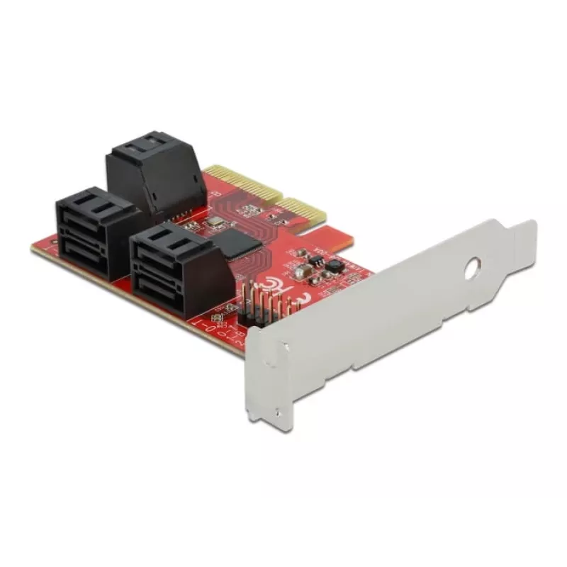 DeLOCK 6 prievadų SATA PCI Express x4 kortelė Low Profile